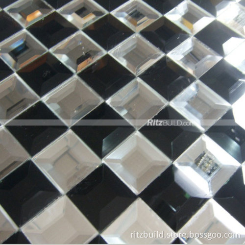 Polished Edge Crystal Glass Mosaic Tiles